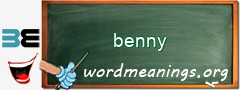 WordMeaning blackboard for benny